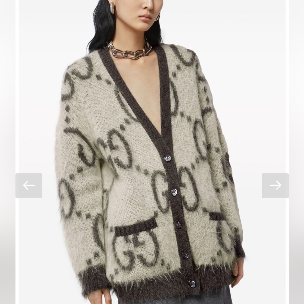 Gucci Reversible GG mohair cardigan